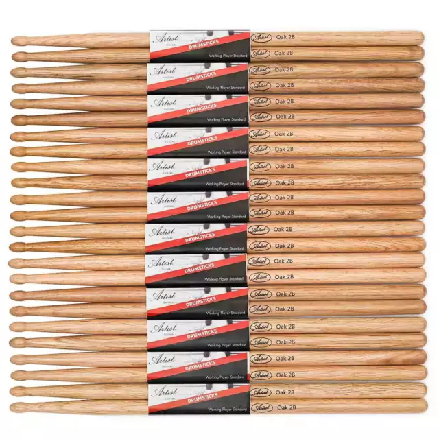 Artist DSO2B Oak Drumsticks w/ Wooden Tips 12 Pairs