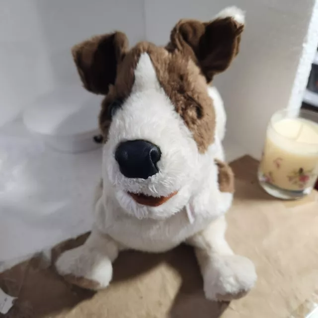 Folkmanis 12" JACK RUSSELL TERRIER DOG PUPPY Hand Puppet Plush Stuffed AS IS EYE