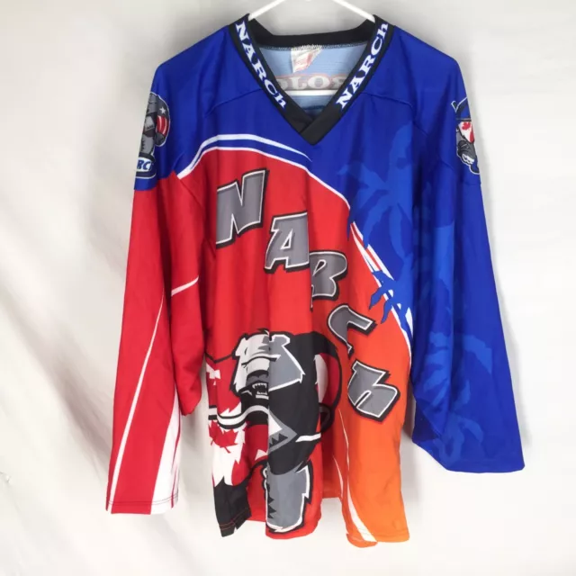 Projoy Adult XXXL Ice/Roller Hockey jersey white/blue