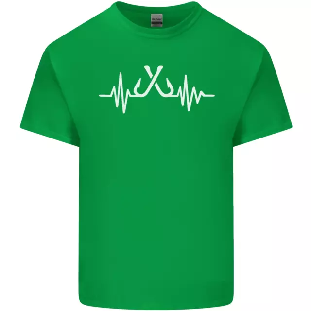T-shirt top Pulse Fishing divertente pescatore ECG da uomo cotone 11