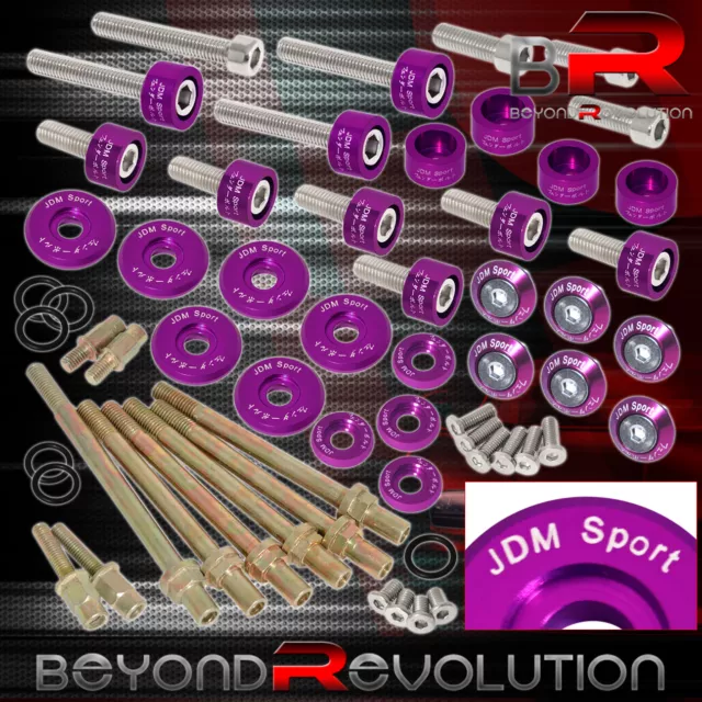 For Honda K20 K24 Cam Cap/Header/M6 Fender/Valve Cover Dress Up Washers Purple