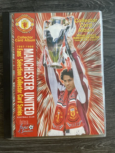 Futera Man United 1998 Carte collezionabili calcio set completo in legante inc inserti