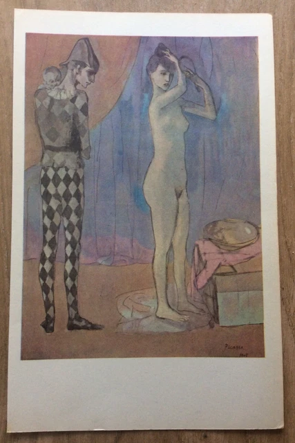 Vintage Picasso “Harlequins Family” Book Plate Print 1955