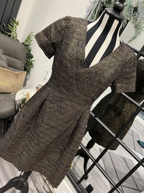 Oasis gold tweed sales dress