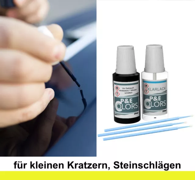 Autolack Spraydose inkl. Lackstift-Set für VW AUDI LZ9Y PHANTOMSCHWARZ PERLCOLOR 3