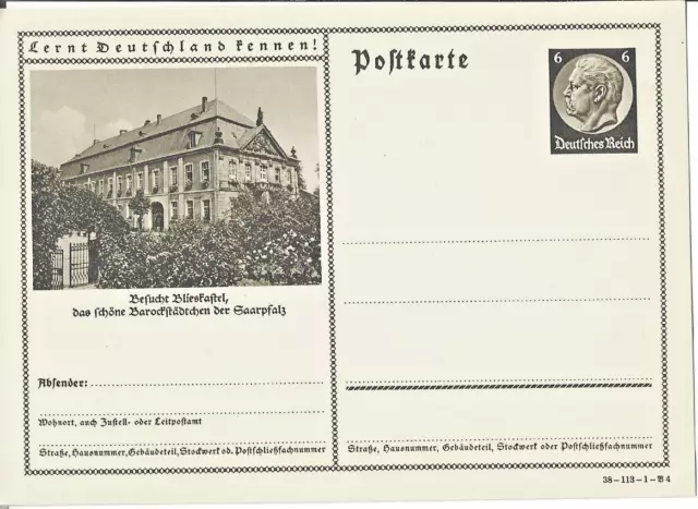 Empire Allemand Entier Postal P 236 Lincoln DD38-113-1-B4