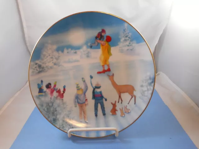 Vintage Ronald Mcdonalds Porcelain Collectors Plate " Ronalds Holiday"