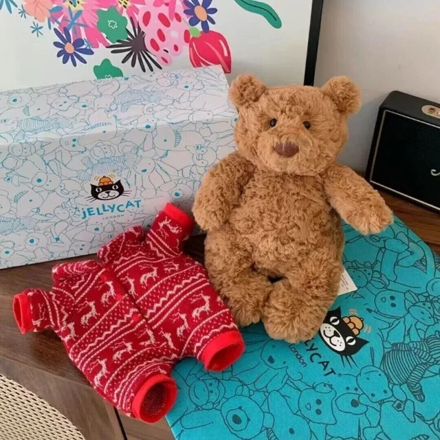 NWT Jellycat Bartholomew Bear Bedtime Plush – Authentic Holiday Gift, Small Size