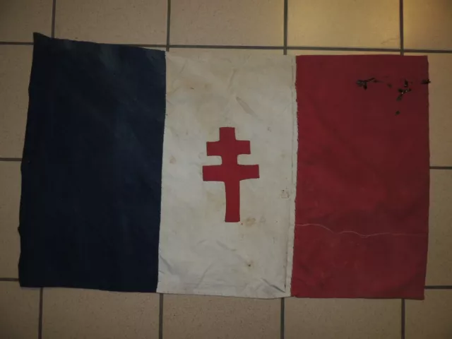 Drapeau France Croix de Lorraine FFI Résistance