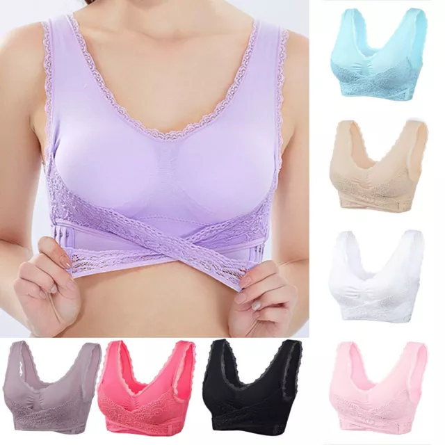 Womens Posture Corrector Bra Wireless Back Support Bust Lift Up Tops Arm  Shaper