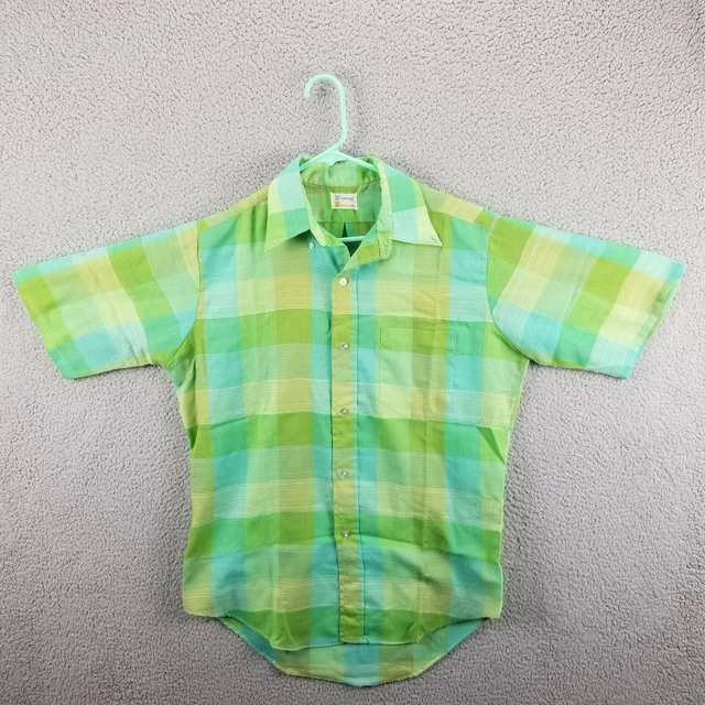 Vintage 70s 80s Towncraft JC Penny Shirt Medium Plaid Green Retro Disco Golf Vintage 70s 80s Towncraft JC Penny Shirt Medium Plaid Green Retro Disco Golf
