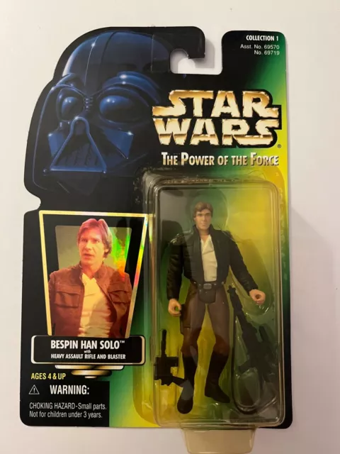 1997 Star Wars Power of the Force Bespin Han Solo Hologram Figure Kenner