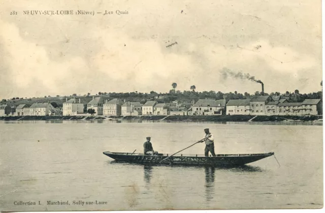 Postcard / La Nievre / Neuvy Sur Loire Les Quais + Tax Stamp