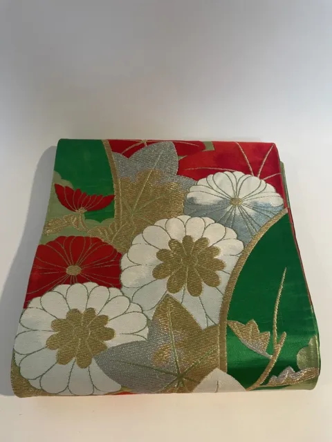 Japanese Vintage Kimono OBI Table runner (m69) 9