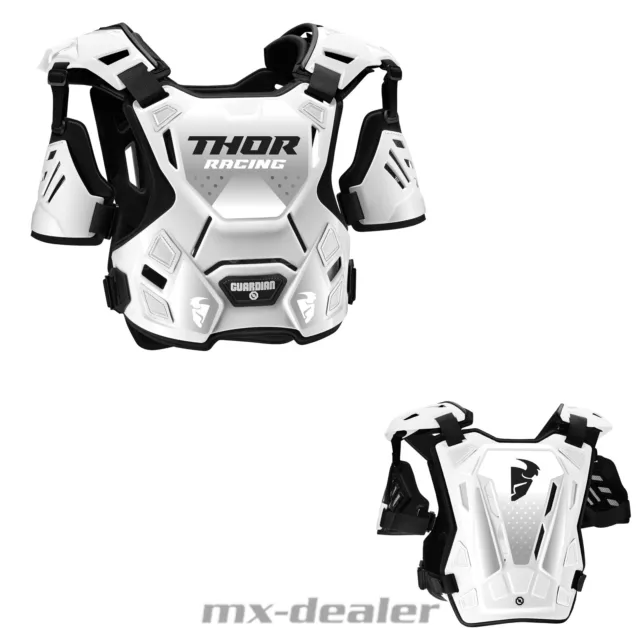 Thor Guardiano Bambini Protezione Petto MX Enduro Motocross Bianco