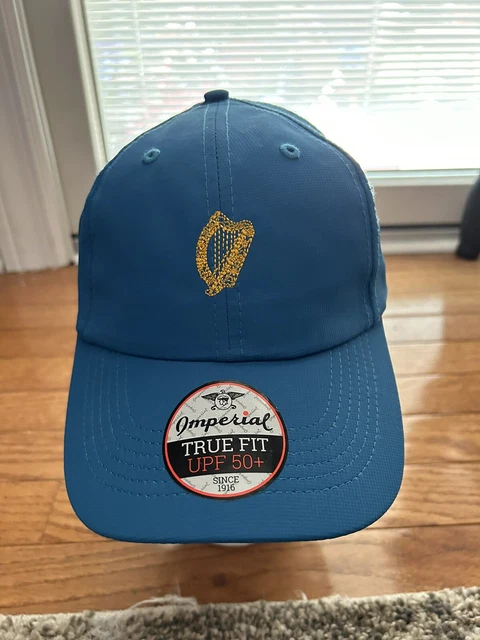 Imperial Try Fit UPF 50 Golf Hat New NWT Irish American Partnership Blue