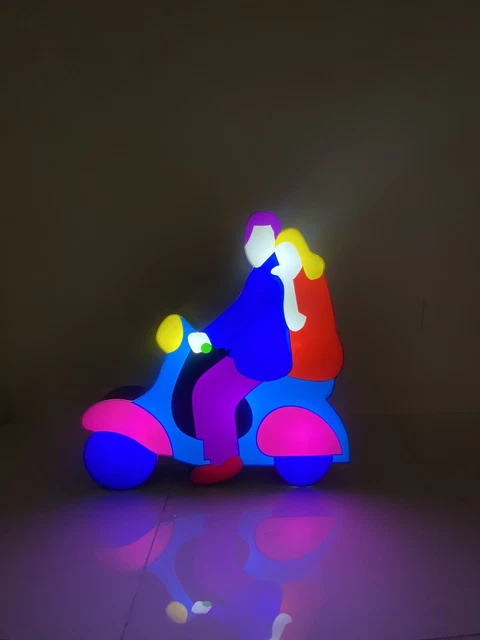 Marco Lodola Opera Única Original Escultura Luz 56x57x8 Certificado