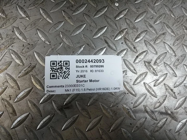 Motorino Avviamento Juke 23300Ee01C Nissan 10-19