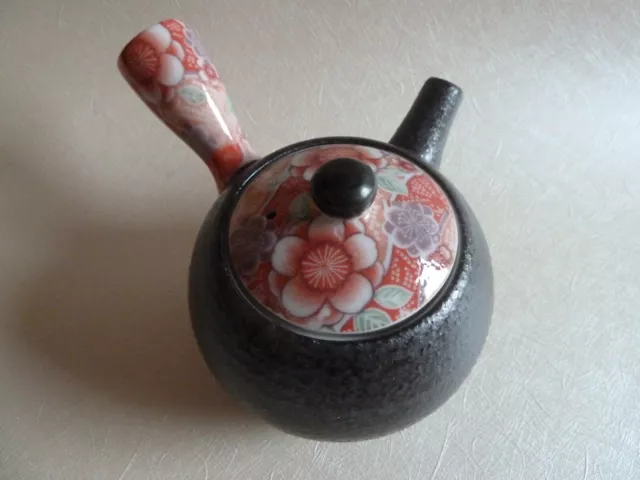 Japonés Tetera De Mino, Kyusu , Ciruela Yuzen-Kyusu (梅友禅急須), Japonés Teapot