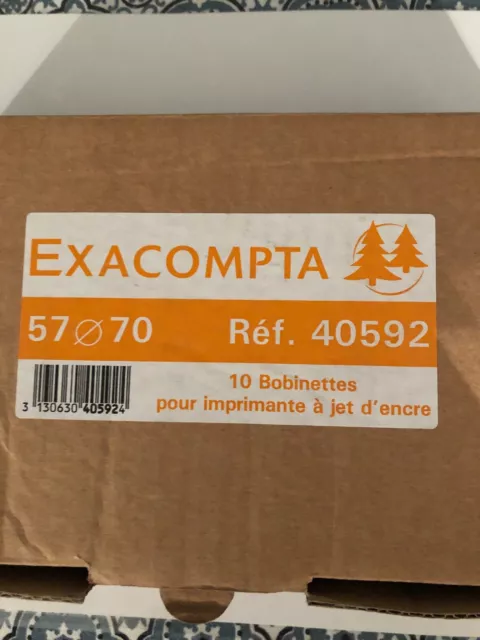 Exacompta 40592 Lot de 10 Bobines Pour Machines à  Calculer Blanche