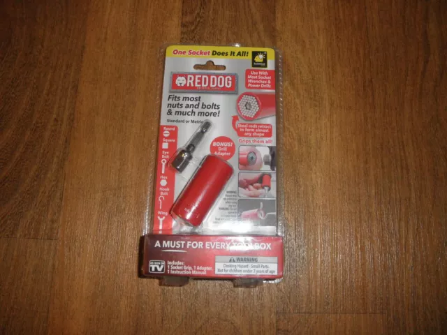 Red Dog Socket AS-SEEN-ON-TV w/ Bonus Drill Adapter Use with Most Socket