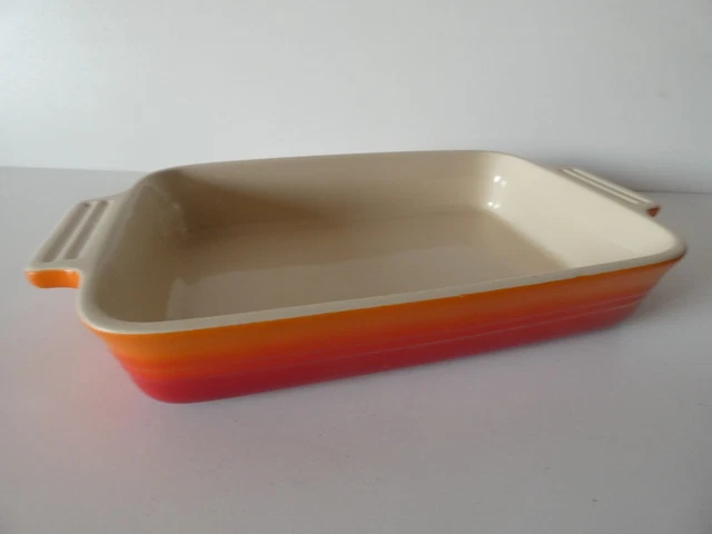 LE CREUSET PLAT rectangulaire 26 cms céramique émaillée couleur