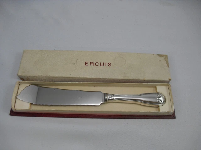 12 GRANDS COUTEAUX ERCUIS modèle BALTIC métal argenté 24,5 cm ART DÉCO couvert EUR 250,00 - FR