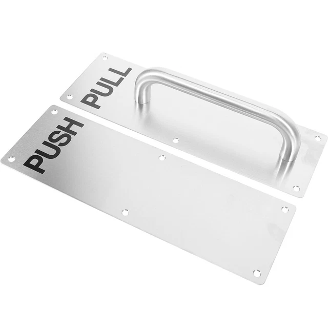 Coolest Set 4 Piastre Spingi/Tira In Acciaio Inox Spazzolato – Verticale 12,7x3,8 Cm – Adesive - 3