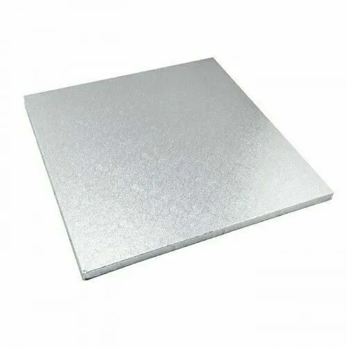 Masonite Cake Boards 5mm Silver RD/SQ - Various Sizes -10Pc Cardboard Cake Boxes