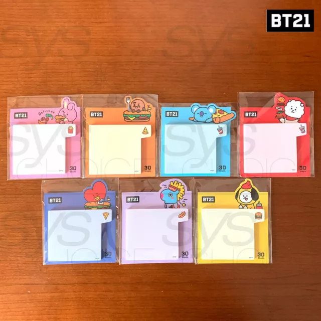 BTS BT21 Official Authentic Goods Deco Sticky Memo 7SET BITE Ver by Kumhong