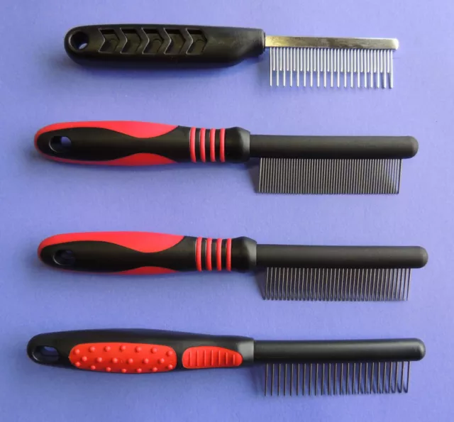 Jeffers Dog Cat Pet Sturdy GROOMING COMB Fine, Medium, Coarse & Shedding Combs