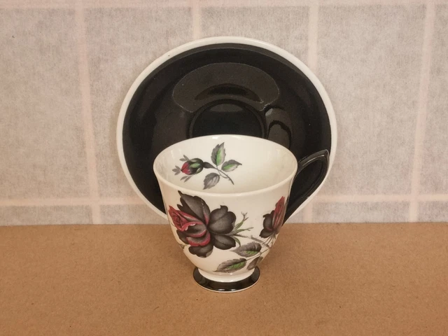 Royal Albert Masquerade Cup And Black Saucer 2