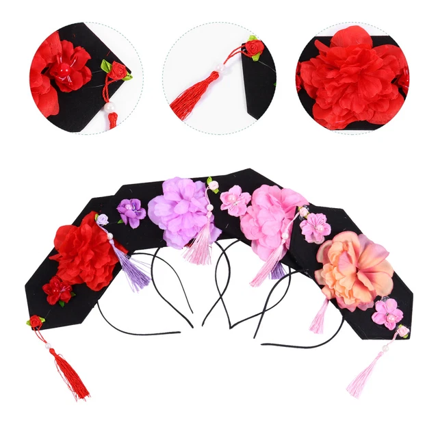 4 pz cappello a quadretti plastica capelli decorativi antichi gioielli per capelli cinesi