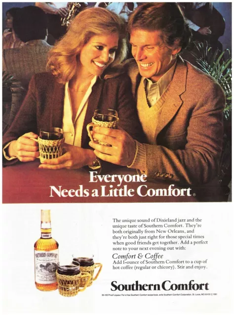 VINTAGE PRINT ADVERTISEMENT 1983 Southern Comfort Everyone Needs Little Comfort