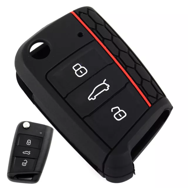 Silicone Flip Remote Key FOB Cover Case Shell pour Volkswagen VW Golf 7 Mk7