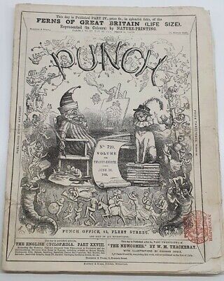 Vintage punch or the London Charivari comic magazine Nos 729 June 1855