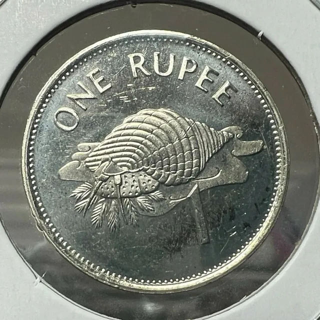 1997 Seychelles One Rupee Shell Brilliant Uncirculated