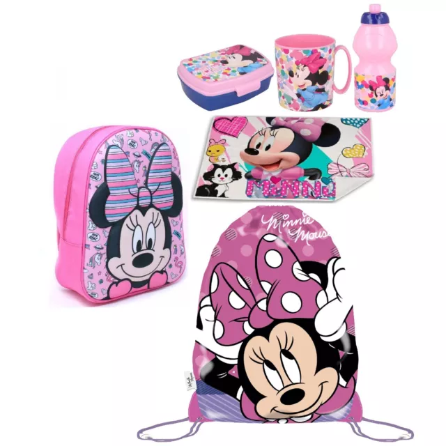 Minni Streifen Einhorn Disney Rucksack 3D Schule Asyl Tasche Flasche Brotdose