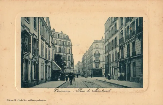 94  Cpa  Animee Debut 1900 Vincennes Rue De Montreuil
