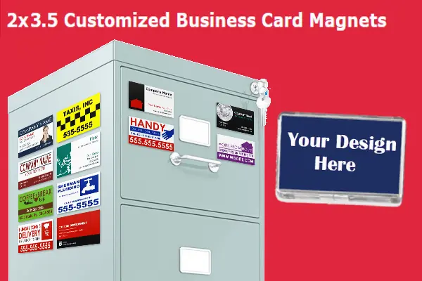 100 2x3.5 Customized Promotional Customized Business Card Magnets