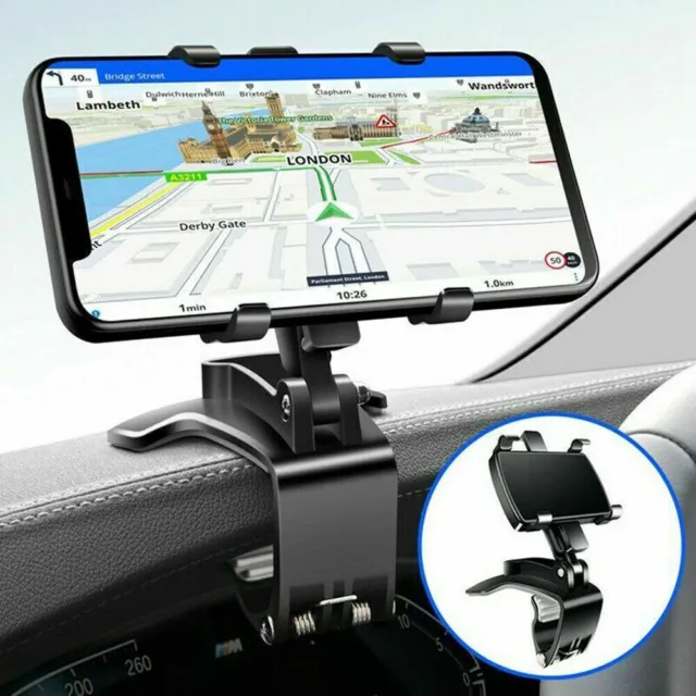 1x Car Dashboard Mount Holder Stand Clamp Cradle Clip Black For Cell Phone GPS