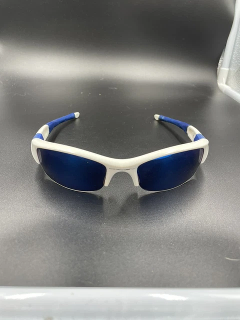 Oakley Flak Jacket 1.0 Polished White w/ Ice Iridium Lenses