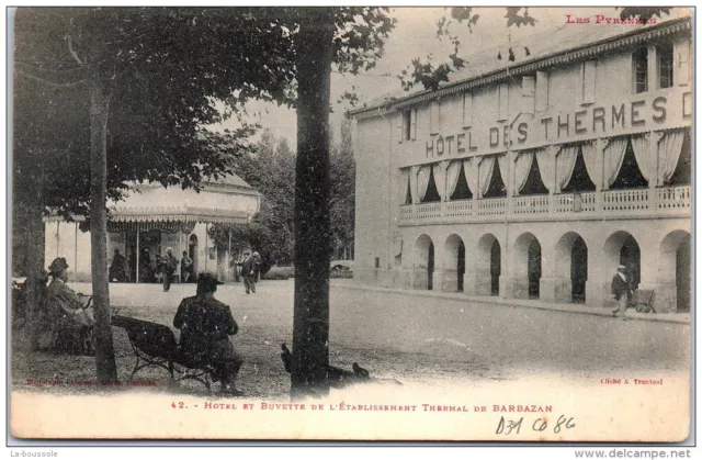 31 BARBAZAN - hotel et buvette de l'etablissement.