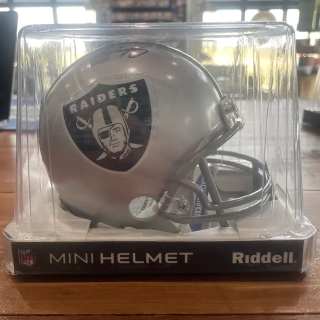 Fred Biletnikoff Signed Riddell NFL Mini Helmet Raiders 🔥 JH