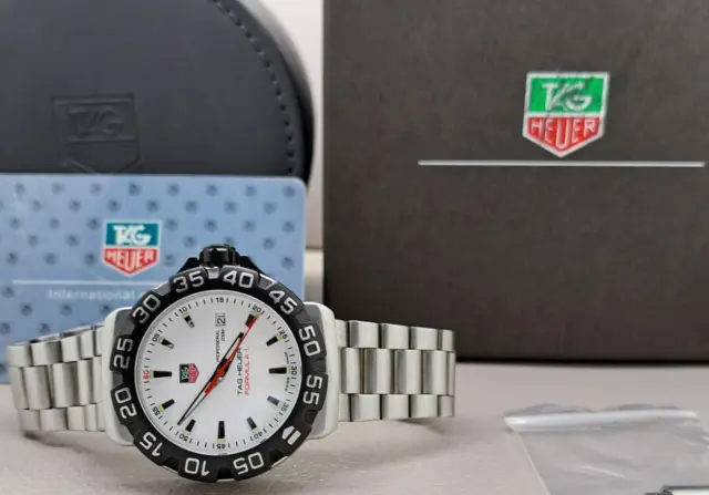 [BOX+PAPER] Used Tag Heuer Formula 1 Reference WAH1111 Swiss White Dial Watch