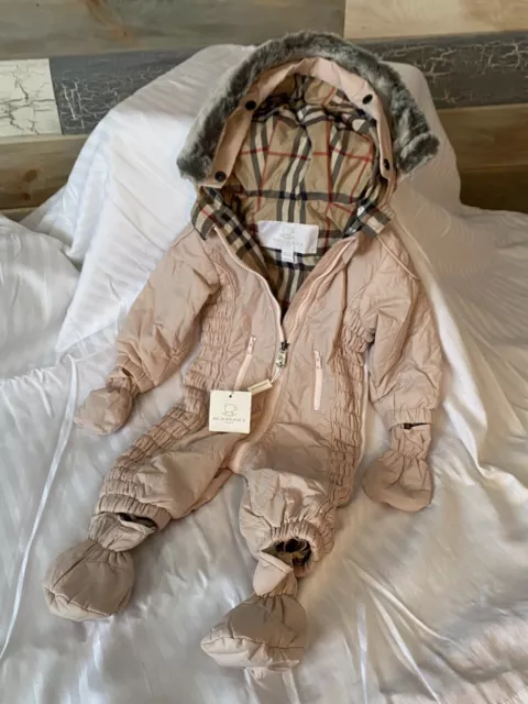 Burberry Baby snowsuit 6 month Ice Pink (Brand New W/tags)