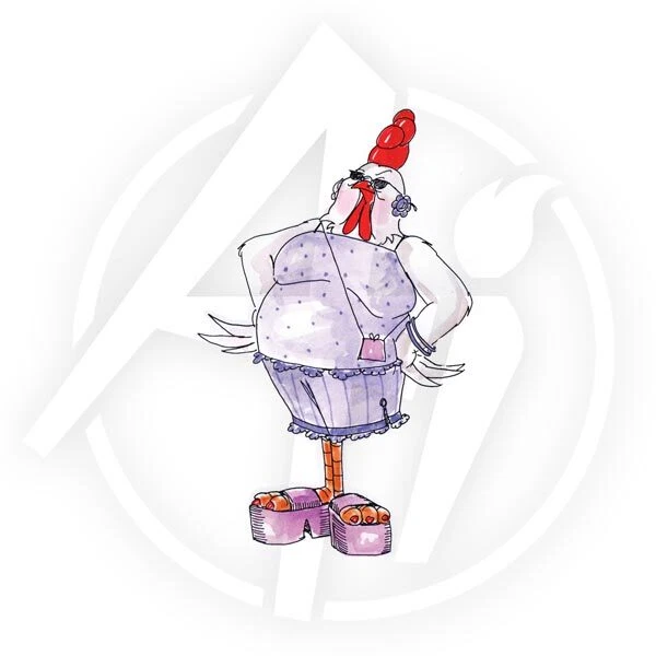 Stempel "Chic Chick" Art Impressions, stylisches Huhn, Rubber Stamp