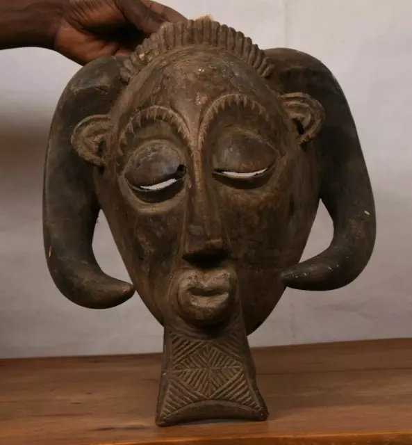 African tribal art, fantastic Luba Helmet from DRC,region du Shaba.
