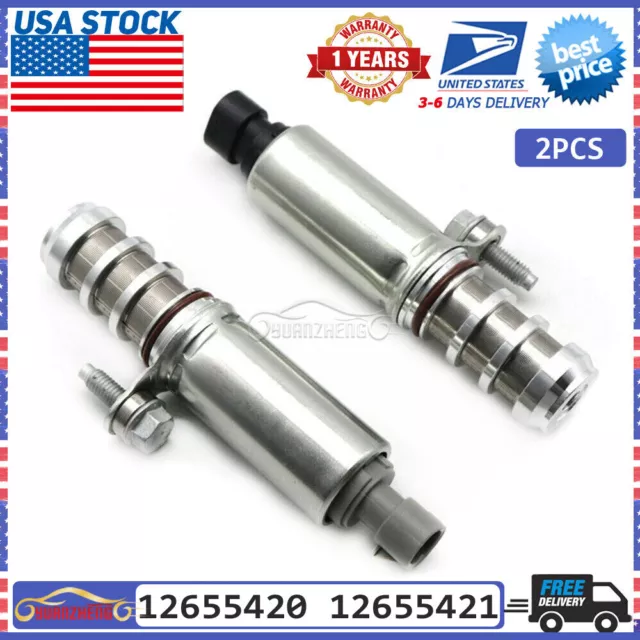 Set of 2 Variable Valve Timing VVT Solenoid For GM Buick Chevy Verano Malibu