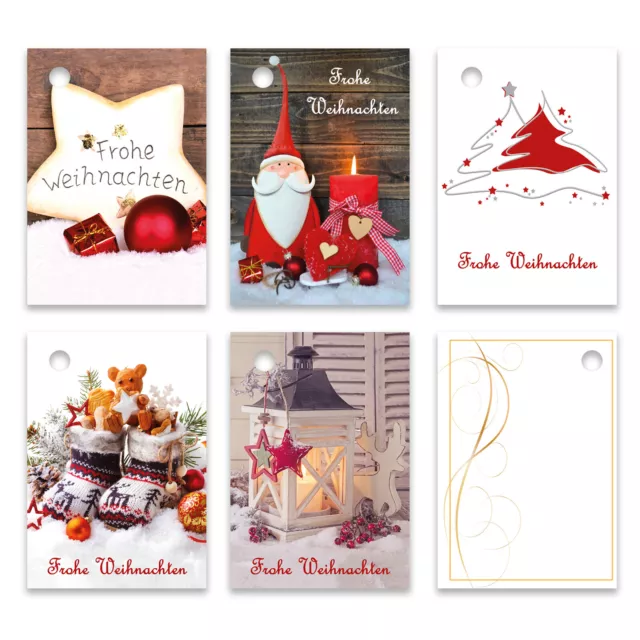 25er Pack Geschenkanhänger "Frohe Weihnachten" ca. 52 x 74 mm verschied. Motive